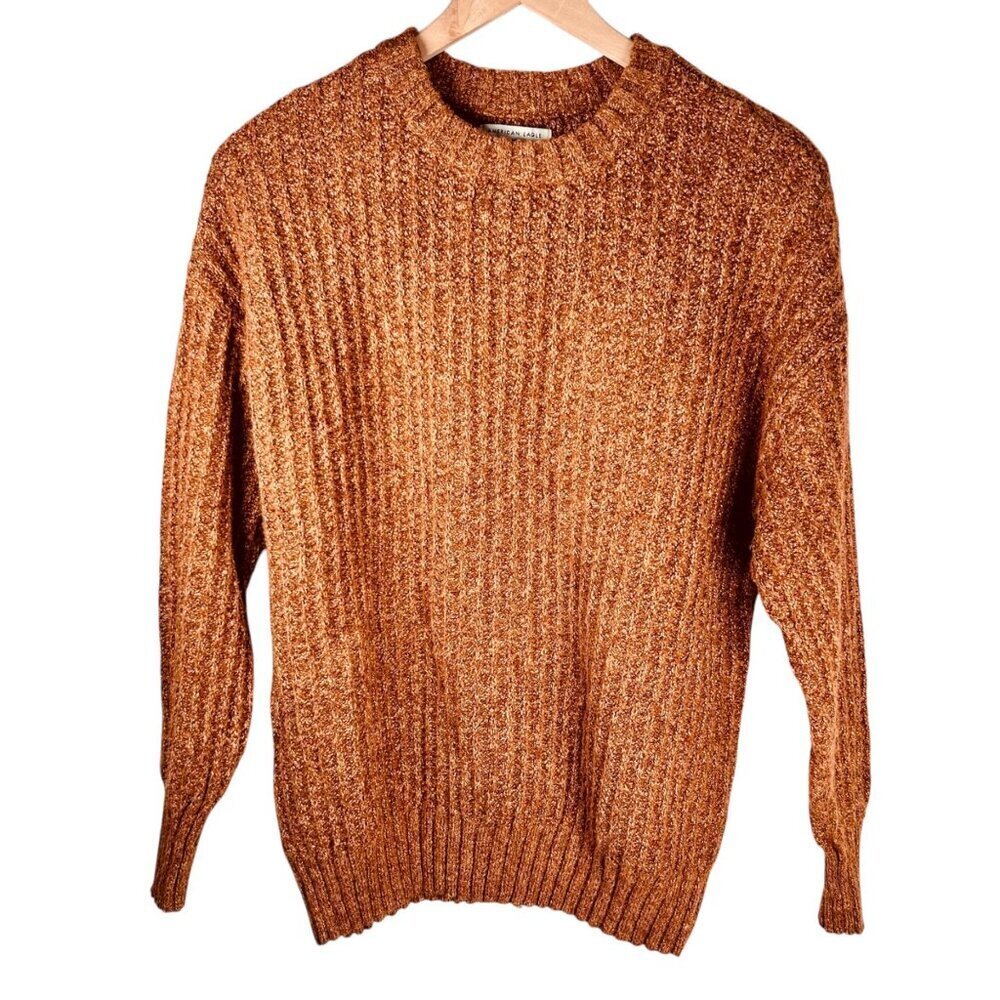 American Eagle Size Small Oversized Sweater Knit Orange
